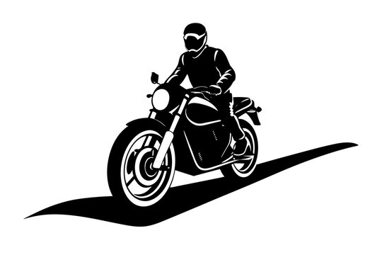recommend clip art: motorcycle bike silhouette vector illustration
