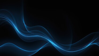 A blue lines on a black background