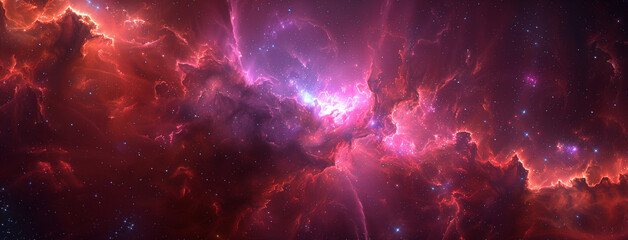 Obraz premium Colorful space background, Milky way galaxy and beautiful pink nebula background