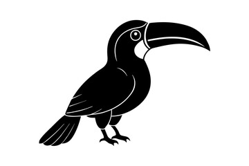 toucan bird silhouette vector illustration