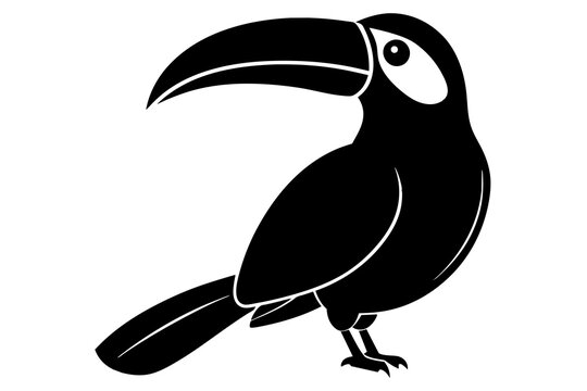 recommend clip art: toucan bird silhouette vector illustration