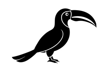 toucan bird silhouette vector illustration