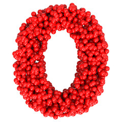 Letter O from balls isolated