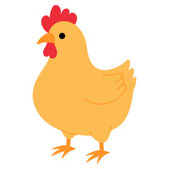 cute yellow chicken illustration
