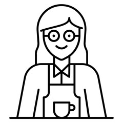 female barista icon