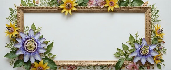 Floral Framed Artwork with Passionflower