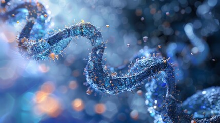 A curved structure with multiple particles moving in and out symbolizing the fifth step of glycolysis