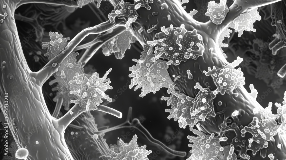 Poster scanning electron microscope image of nitric oxideresponsive cells undergoing morphological changes