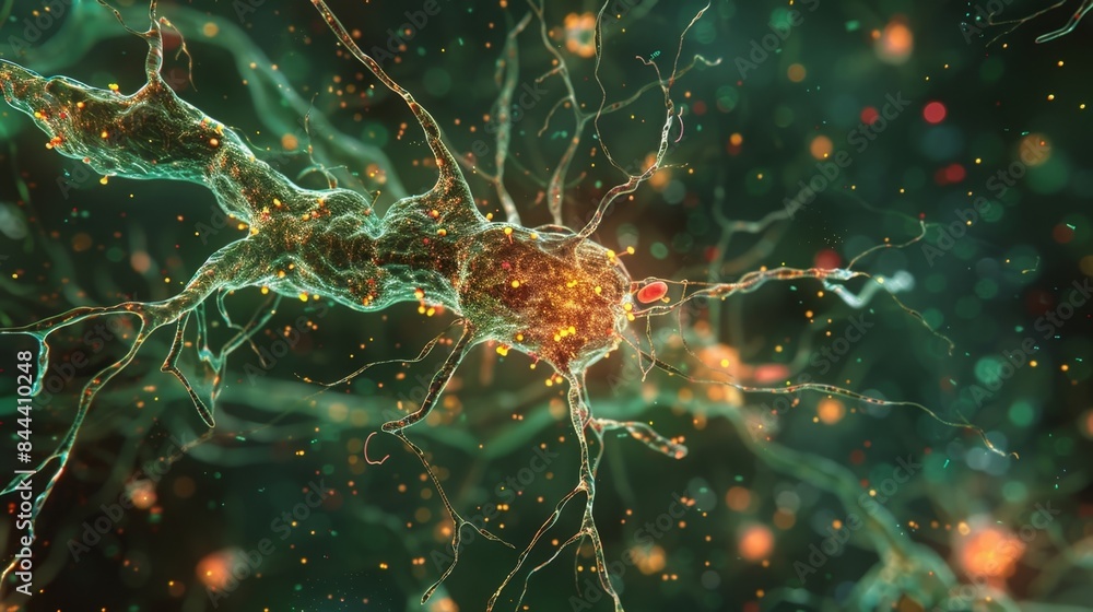 Poster a visual representation of the pruning process with smaller and weaker synapses being pushed off a n