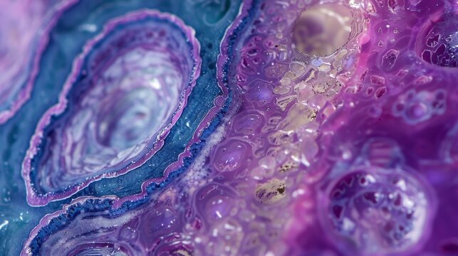 A crosssection of simple cuboidal epithelium revealing a single layer of cubeshaped cells