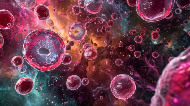 Large round inclusions taking up most of the cytoplasm storing glycogen for quick energy release