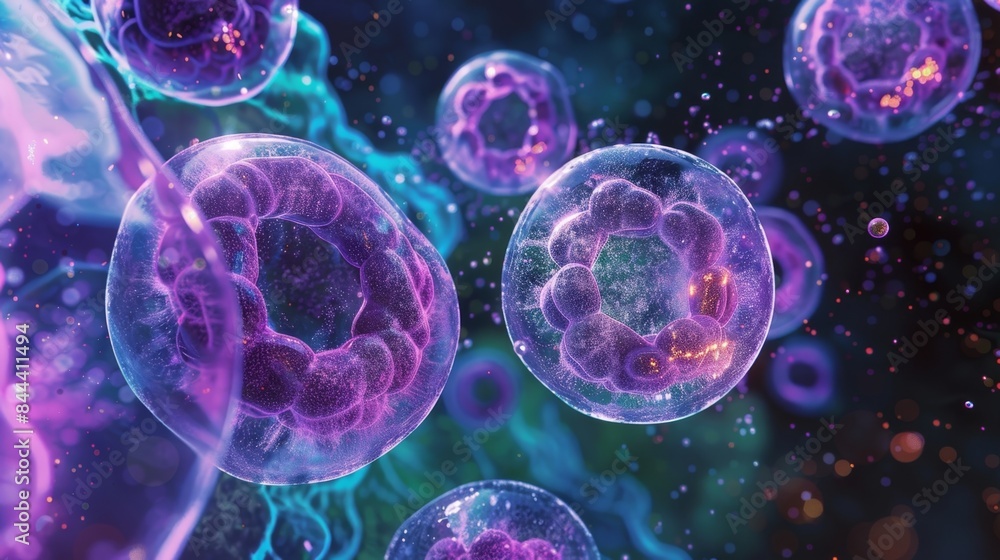 Aufkleber a fluorescentlylabeled image showing the formation of autophagosomes at various points throughout a 