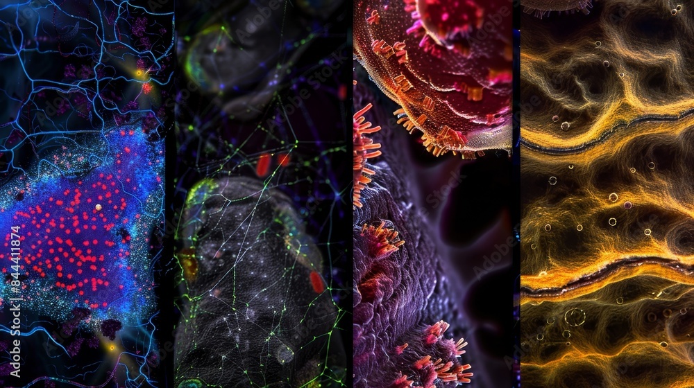 Poster a series of images showcasing the effects of impaired glycosylation on cell function highlighting th