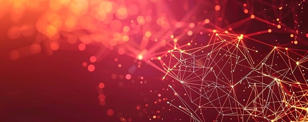 abstract connection background with network lines and dots