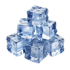 Obraz premium Crushed ice cubes isolated on Transparent background.