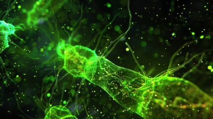 Fluorescent imaging of dendritic spines highlighting their role in neurontoneuron communication