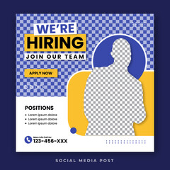 We are hiring social media post template