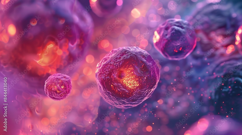 Poster zoomedin image of a yeast cell undergoing mitosis illustrating the precise timing of cell division r