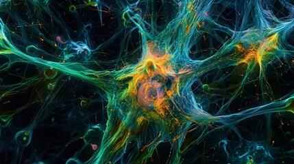 Highresolution microscopy image of a single cell clearly showing the intricate arrangement of CAMs on its surface