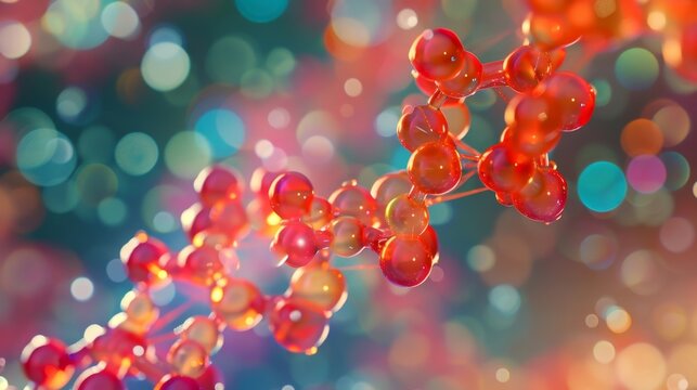 A closeup of the enzyme lysyl hydroxylase necessary for the hydroxylation of proline and lysine in collagen synthesis