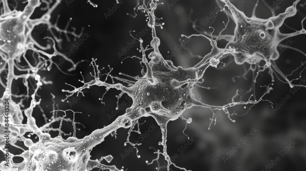Poster a transmission electron microscopy image displaying the dynamic crosslinking between actin and spect