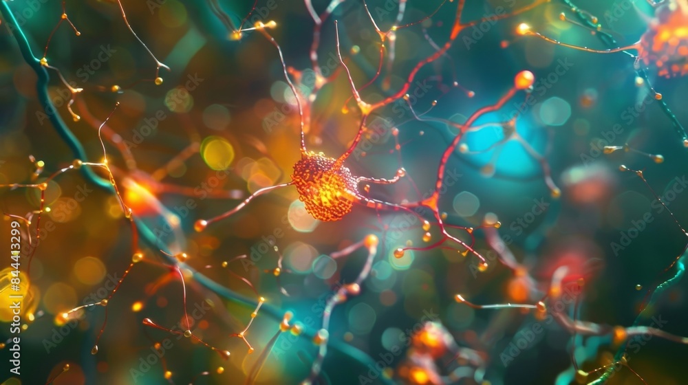 Aufkleber timelapse microscopy showing the dynamic movement of dopamine receptors within the brain as they res