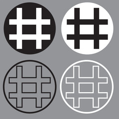 Hashtag vector icon. hashtag sign and symbol vector illustration.