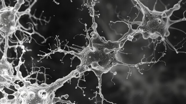 A transmission electron microscopy image displaying the dynamic crosslinking between actin and spectrin proteins in maintaining the structural integrity of the cytoskeleton during cel