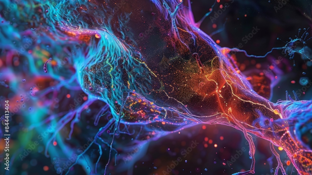 Poster Highresolution imaging of dopamine receptormediated signal transduction visualizing the intricate pathways involved in regulating brain function