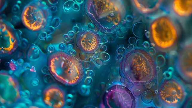 Image of a microscope slide containing a sample of geneedited zebrafish embryos showing successful knockout of a specific gene in the cells of the developing fish