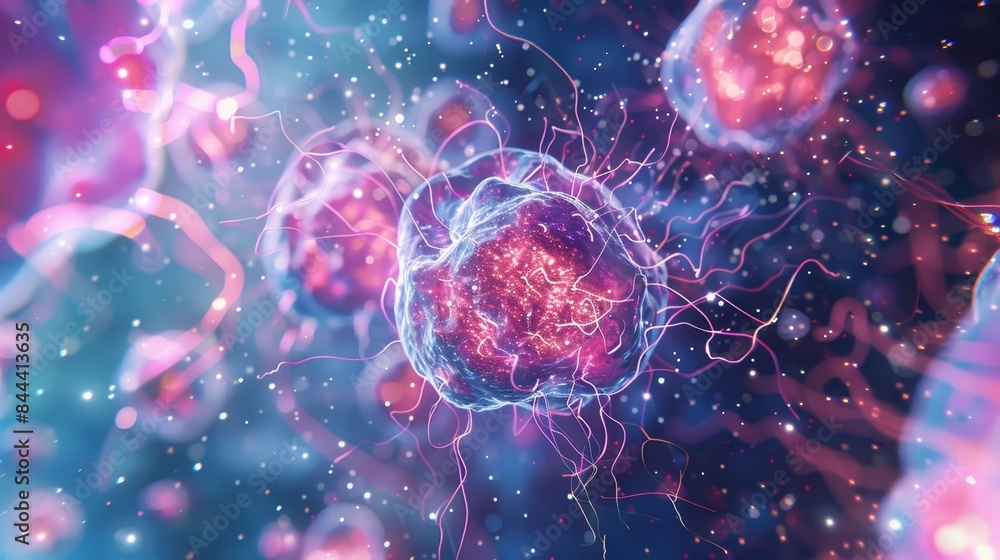 Poster a of t cells and antigenpresenting cells surrounded by a weblike network of filaments forming an imm