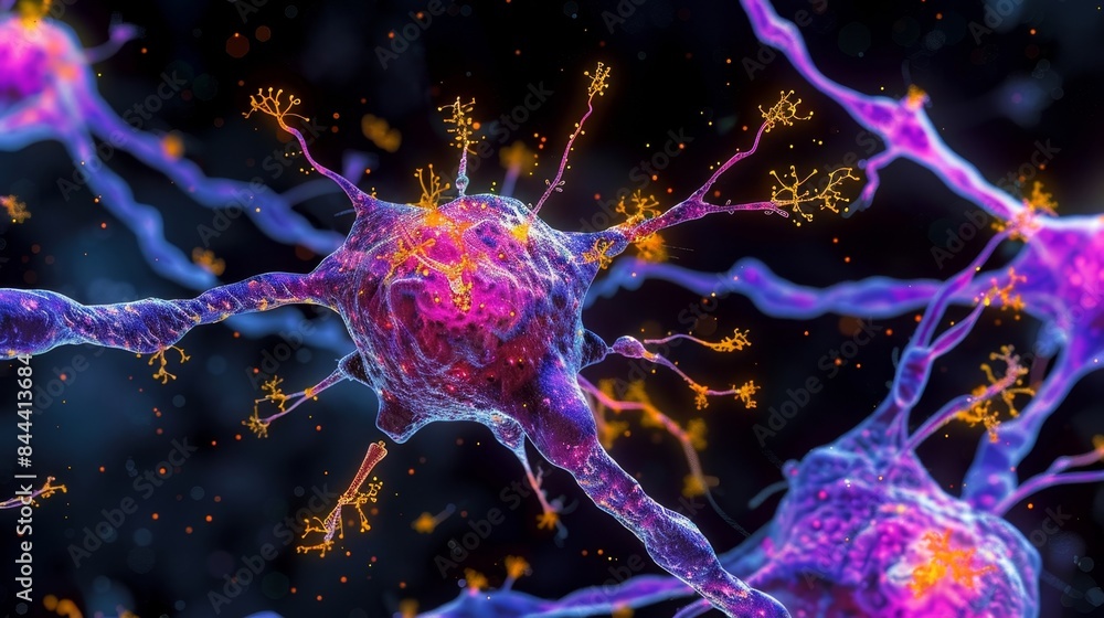 Poster a microscopic view of calcium signaling pathways within a cell highlighting the complexity and impor