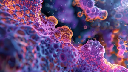 Highresolution imaging shows the intricate meshwork of proteins that make up the nuclear pore complex allowing for precise regulation of molecular traffic