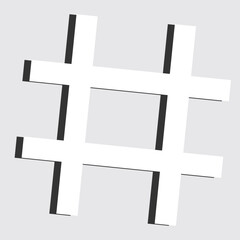 Obraz premium Hashtag vector icon. hashtag sign and symbol vector illustration.