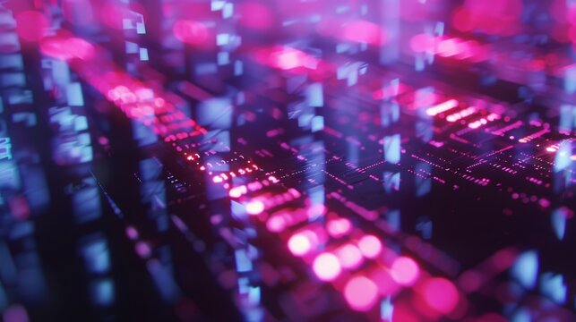 A microscopic view of amplified DNA fragments being separated and analyzed through gel electrophoresis a common technique used in conjunction with PCR