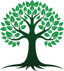 Obraz premium Tree logo icon Silhouette Vector Design