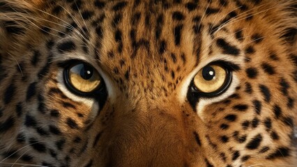 Fototapeta premium Big eyes. black leopard eyes close-up