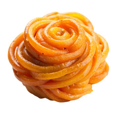 Fototapeta premium Jalebi sweet isolated on transparent background.