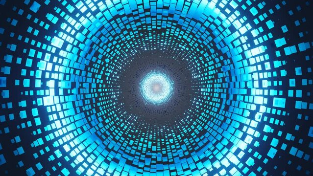 seamless loop tunnel noise abstract wave audio visualization. vj animation