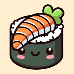 Cute and Kawaii Sushi Cartoon