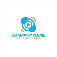 Fototapeta premium Audio music logo design 