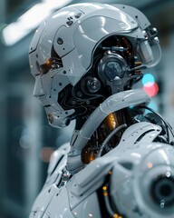 Fototapeta premium Doctor use AI robots for diagnosis