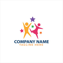 play music logo design illustration
