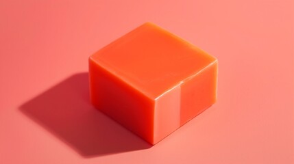 Fototapeta premium Colorful Organic Soap Bars in Vibrant Orange and Coral Tones