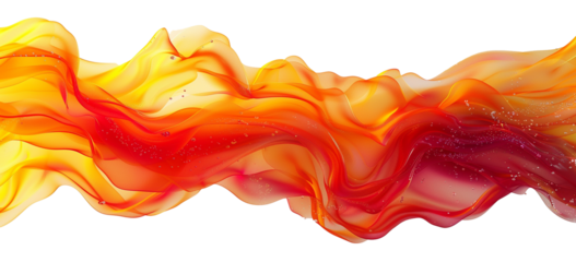 Fluid moving animated blobby gradients, flowing orange, red, and yellow on a transparent background 