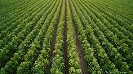 Fototapeta premium Hemp Field Ready for Harvest