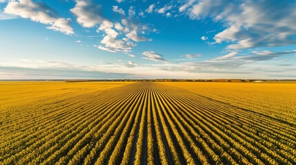 Ripe Soybean Field Ready for Harvesting