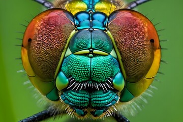 Dragonfly Face Macro Close Up
