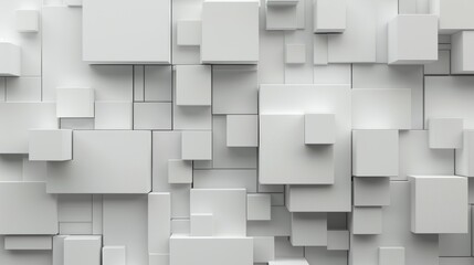 Obraz premium Abstract White Geometric Blocks background