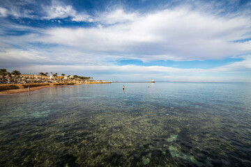 View of the coast of the Red Sea